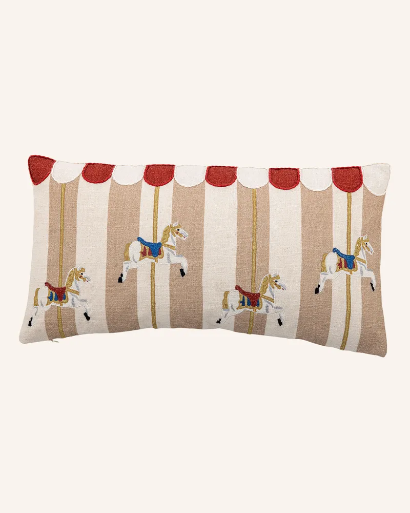 Bloomingville Dekokissen Merry-Go-Round rosa Creme