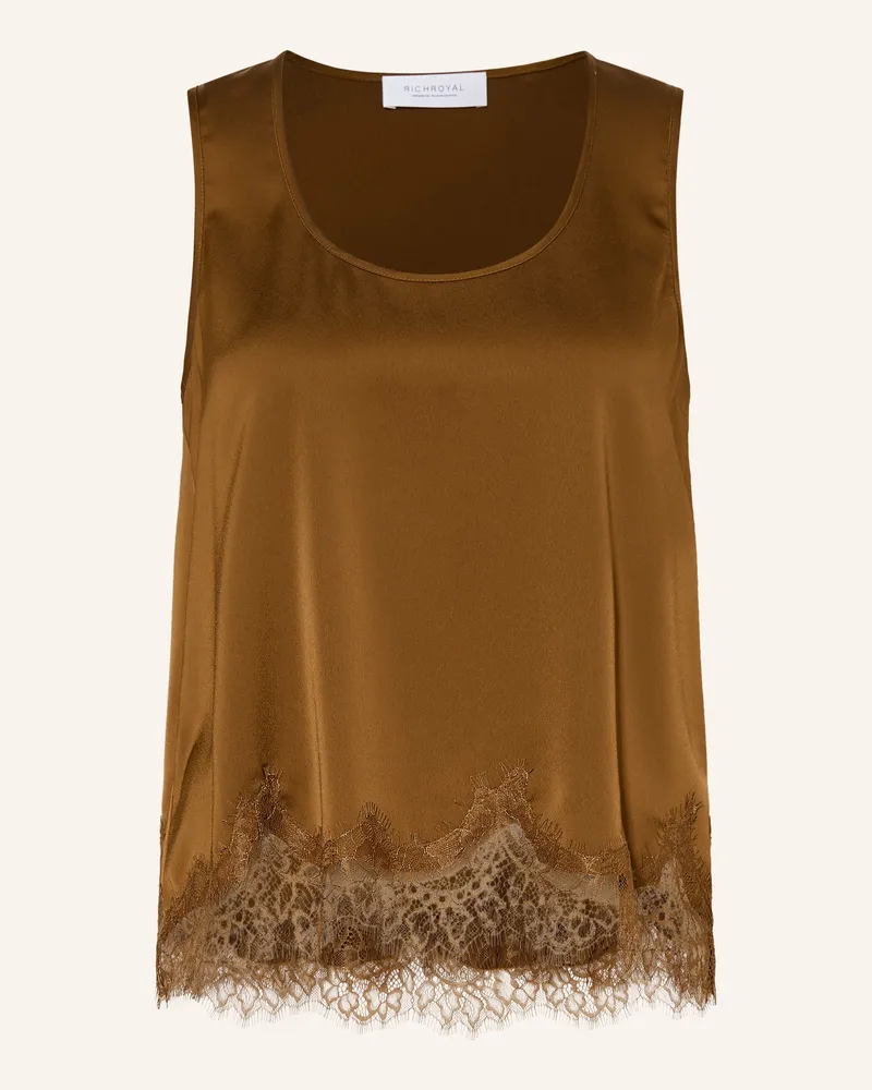 Rich&Royal Satintop Mit Spitze braun Braun