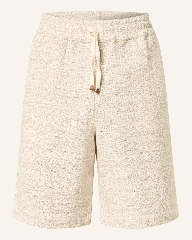 Drôle de Monsieur Tweed-Shorts beige Creme