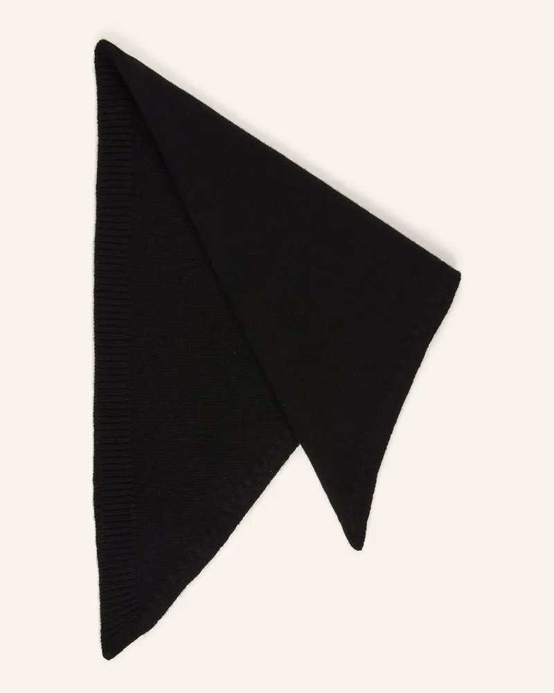 Róhe Dreieckstuch Mit Cashmere schwarz Schwarz