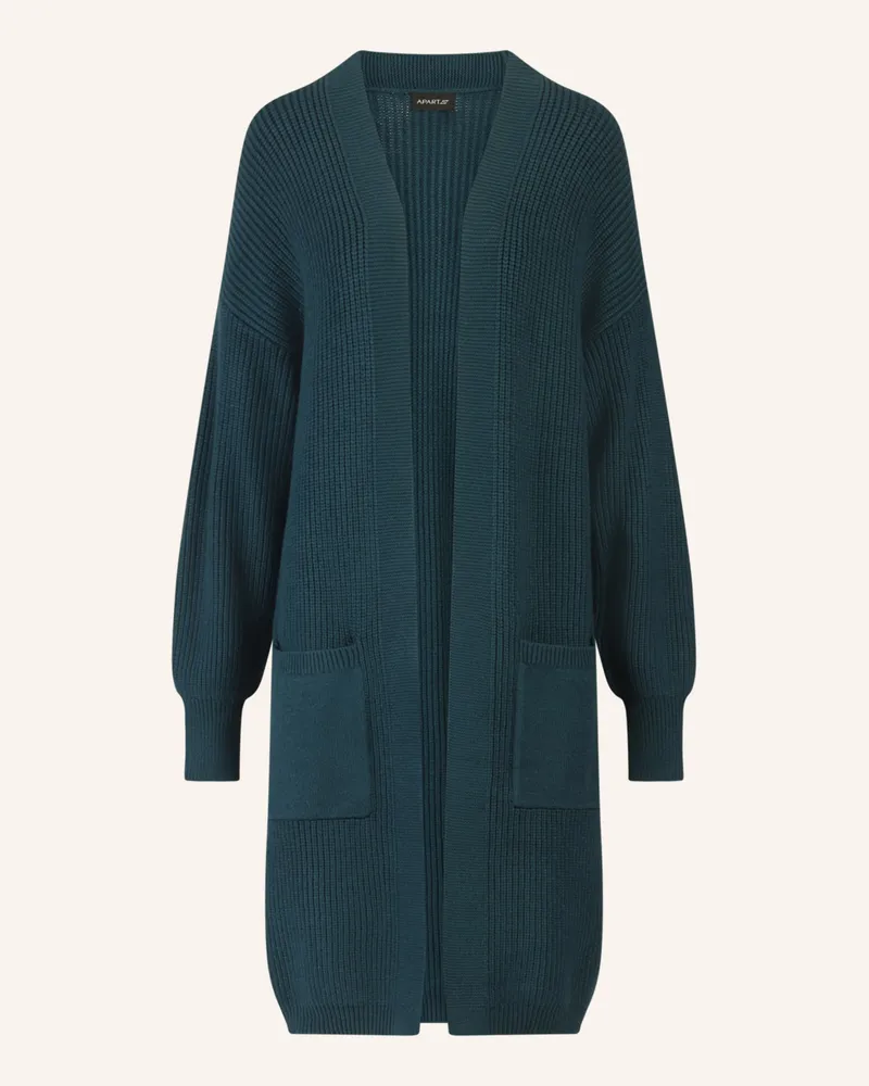 Apart Lange Strickjacke Dunkelgrün