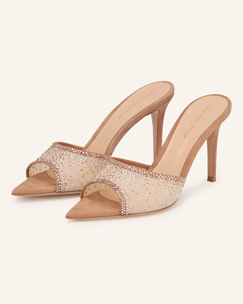 Gianvito Rossi Mules Rania rosa Rosé