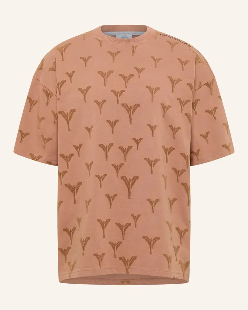 Carlo Colucci Logo T-Shirt - Clean Capsule Fasan braun Braun