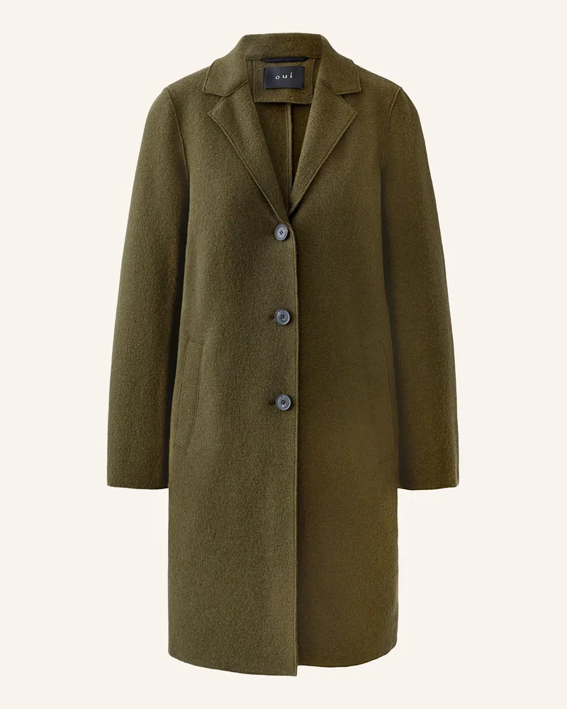 Oui  Wollmantel gruen Oliv