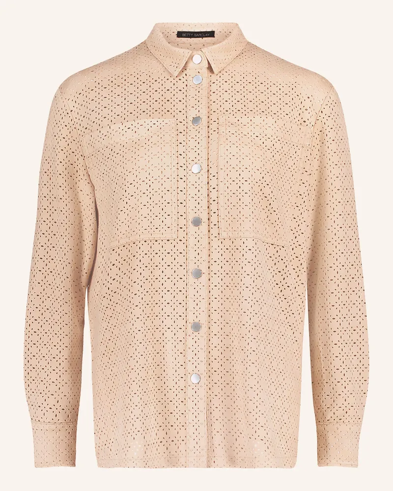 Betty Barclay Hemdbluse In Lederoptik beige Beige