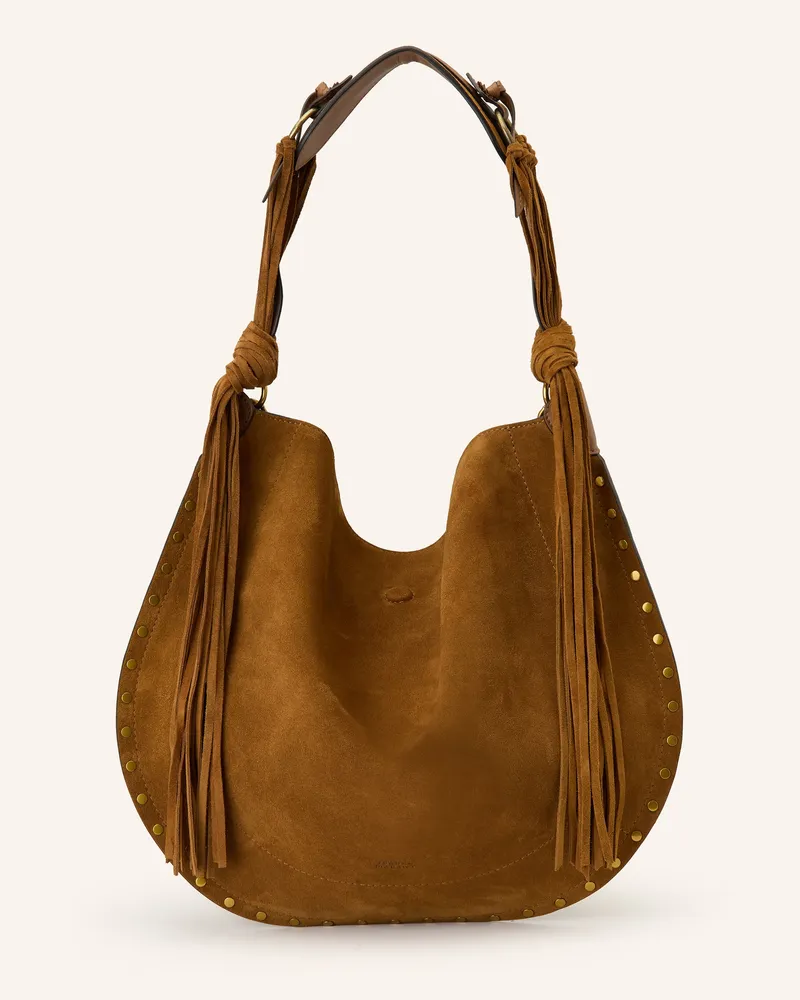 Isabel Marant Schultertasche OSKAN mit Pouch Cognac