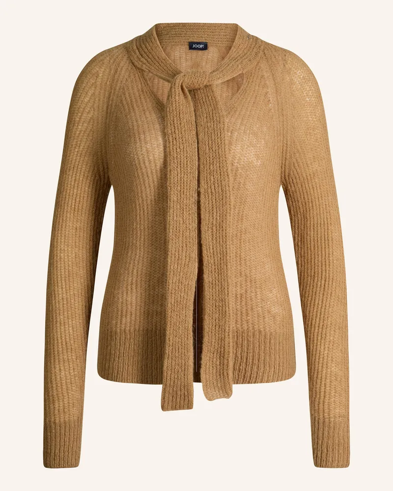 JOOP! Alpaka-Wollmix Pullover braun Camel