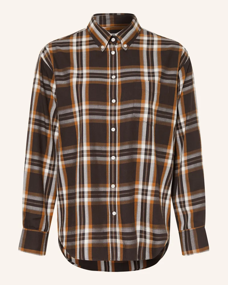 Gant Hemdbluse Aus Flanell braun Dunkelbraun