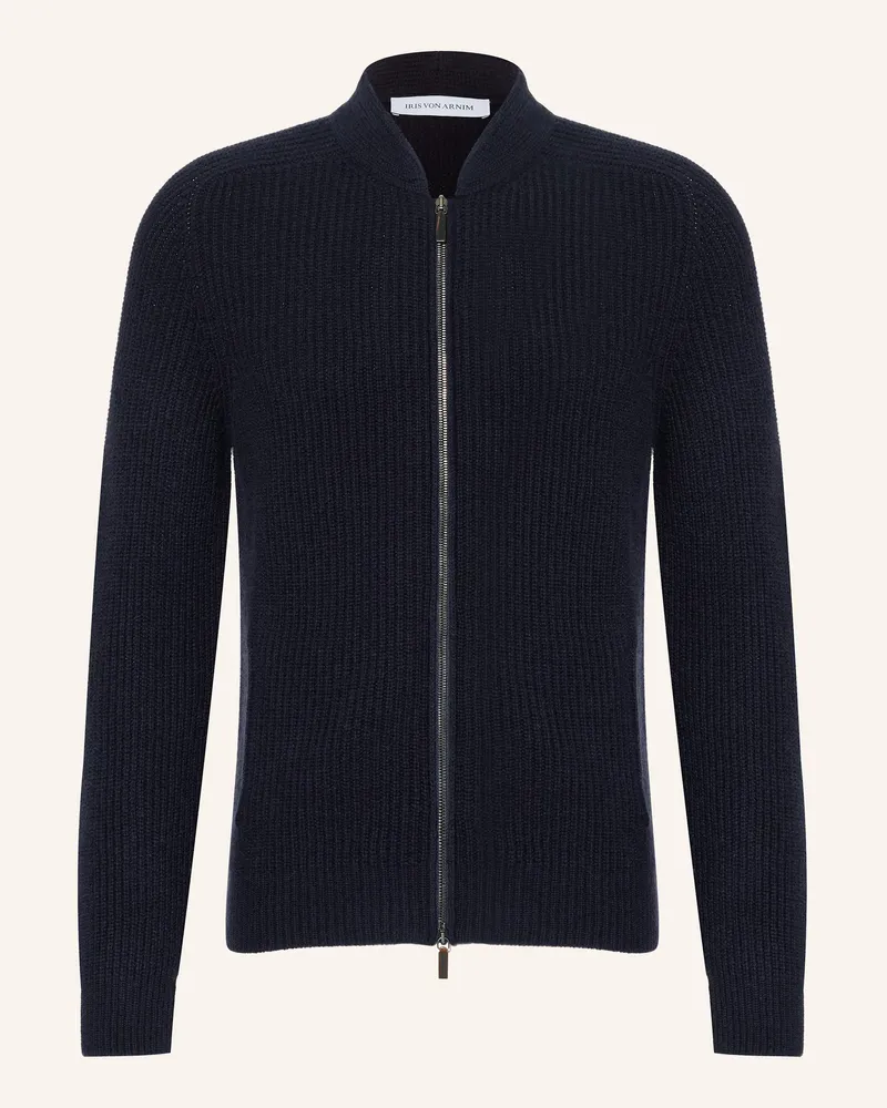 Iris von Arnim Strickjacke Curt Aus Cashmere blau Dunkelblau