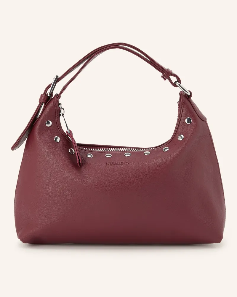 NÚNOO Handtasche Dandy Mit Nieten rot Dunkelrot