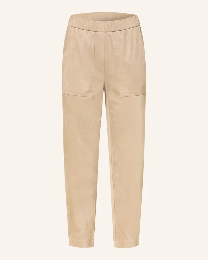OPUS Hose MYHA in Lederoptik Creme