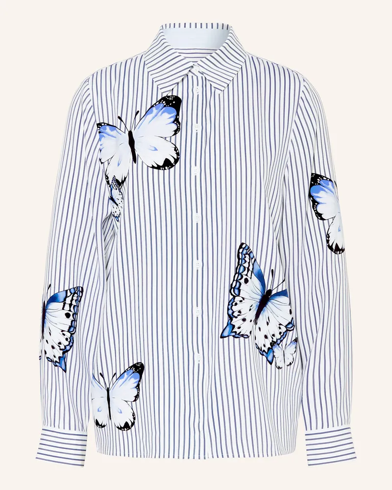 Herzen's Angelegenheit Hemdbluse aus Seide Blau