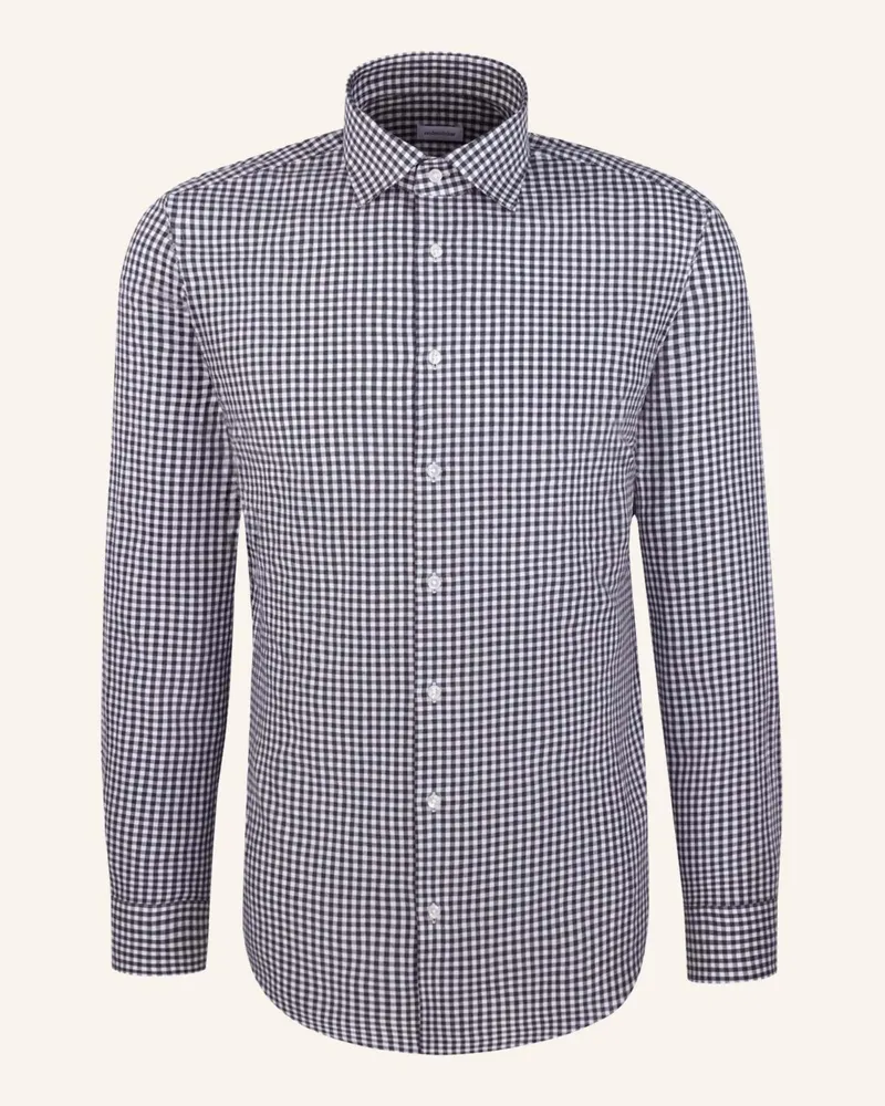 Seidensticker Flanellhemd Slim Fit Dunkelblau