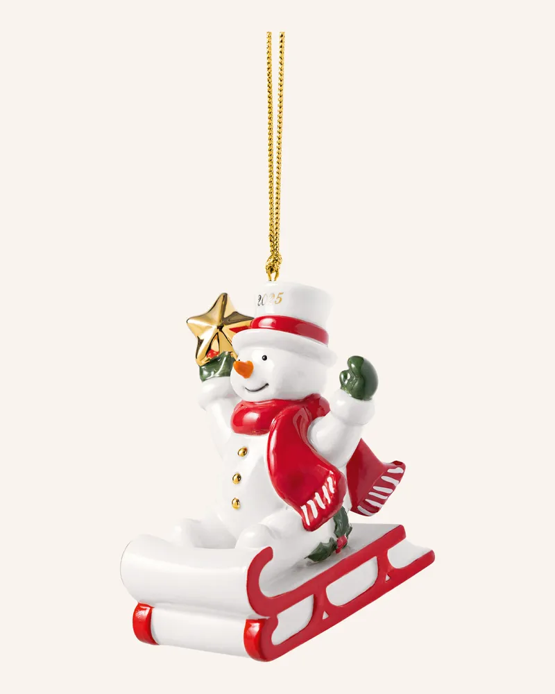 Villeroy & Boch Ornament Schneemann 2025 CHRISTMAS CLASSICS Gelb
