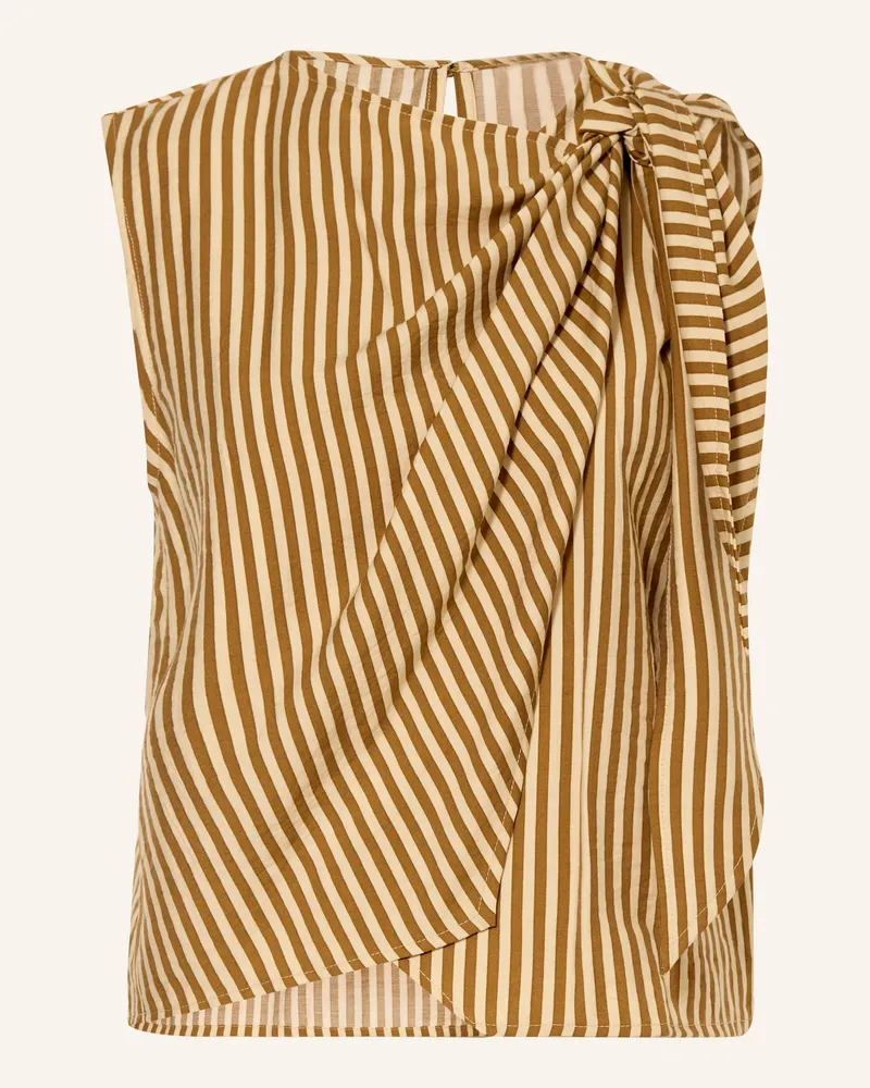 Suncoo Blusentop LISTO in Wickeloptik Hellbraun