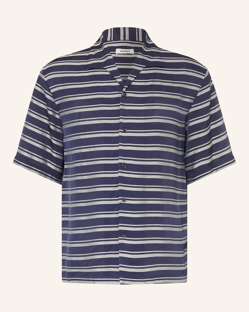 Sandro Resorthemd Comfort Fit blau Dunkelblau