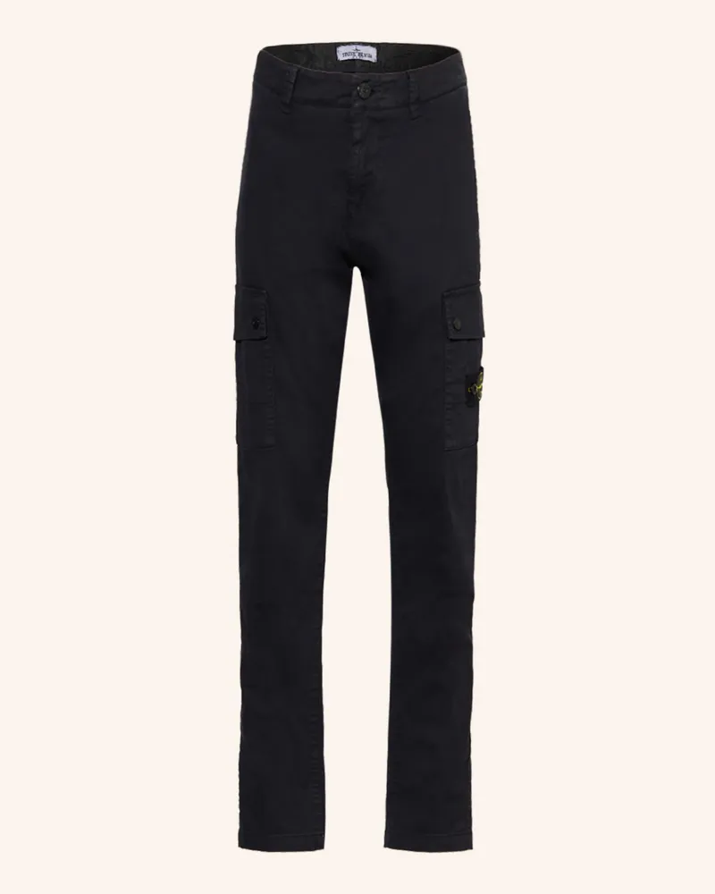 Stone Island Cargohose Regular Tapered Fit blau Dunkelblau