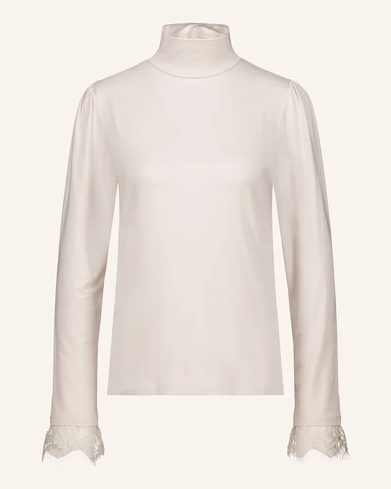 monari Longsleeve Mit Spitze beige Ecru