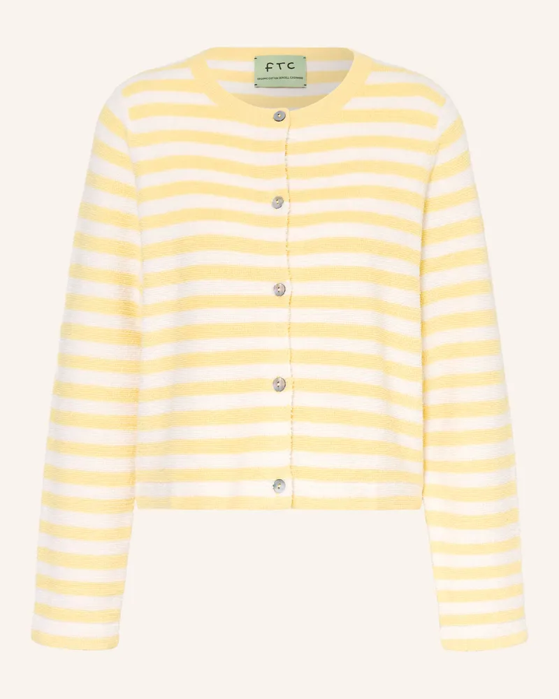 FTC Cashmere Strickjacke gelb Gelb