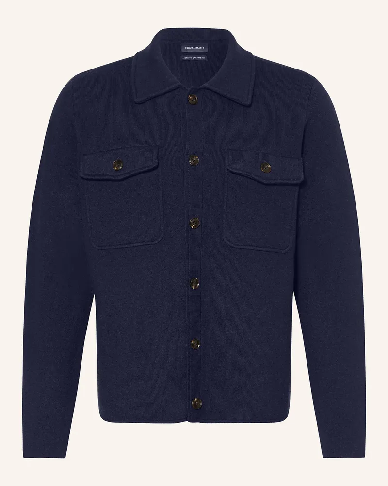 Strokesman's Strickjacke Aus Merinowolle blau Dunkelblau