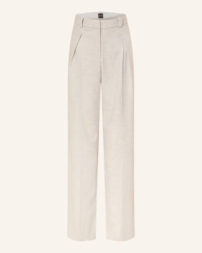 HUGO BOSS Marlenehose TAFLONG Hellgrau