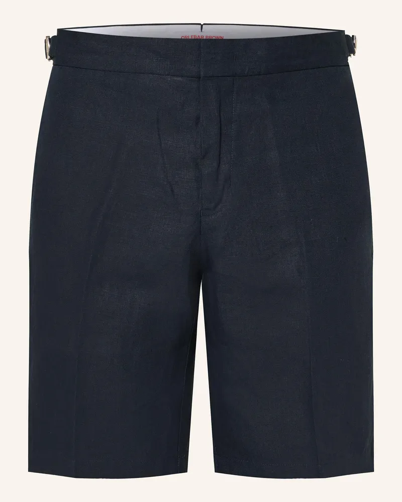 Orlebar Brown Leinenshorts blau Dunkelblau