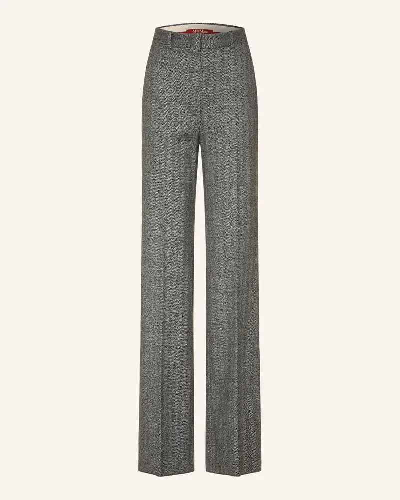 Max Mara Marlenehose Edicola Aus Jersey schwarz Schwarz