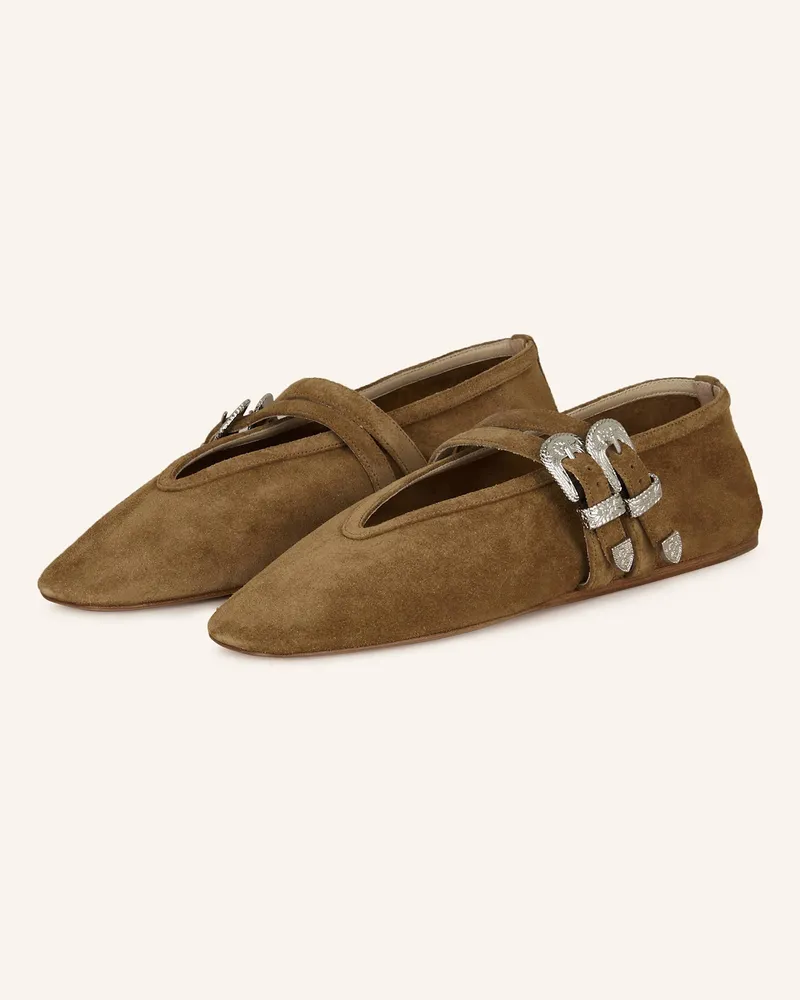 Le Monde Béryl Mary-Jane-Ballerinas CLAUDIA Taupe