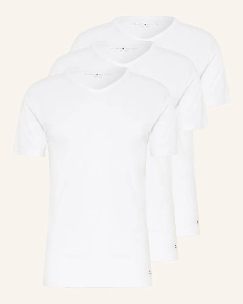 Tommy Hilfiger 3er-Pack V-Shirts weiss Weiss