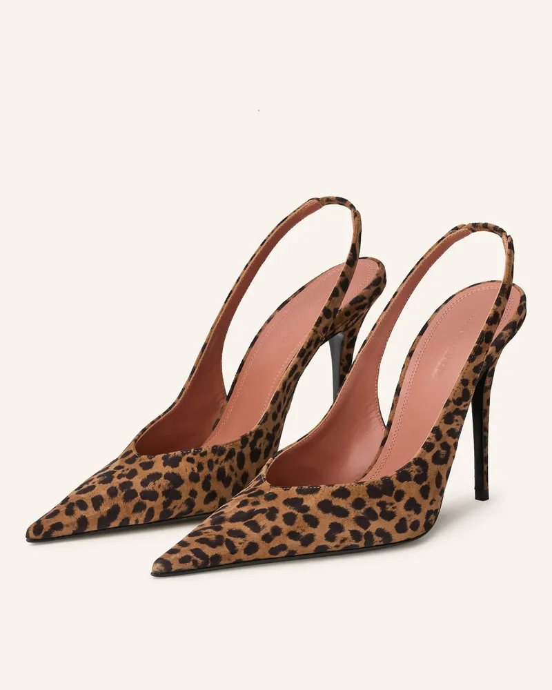 Amina Muaddi Slingpumps Anok braun Camel