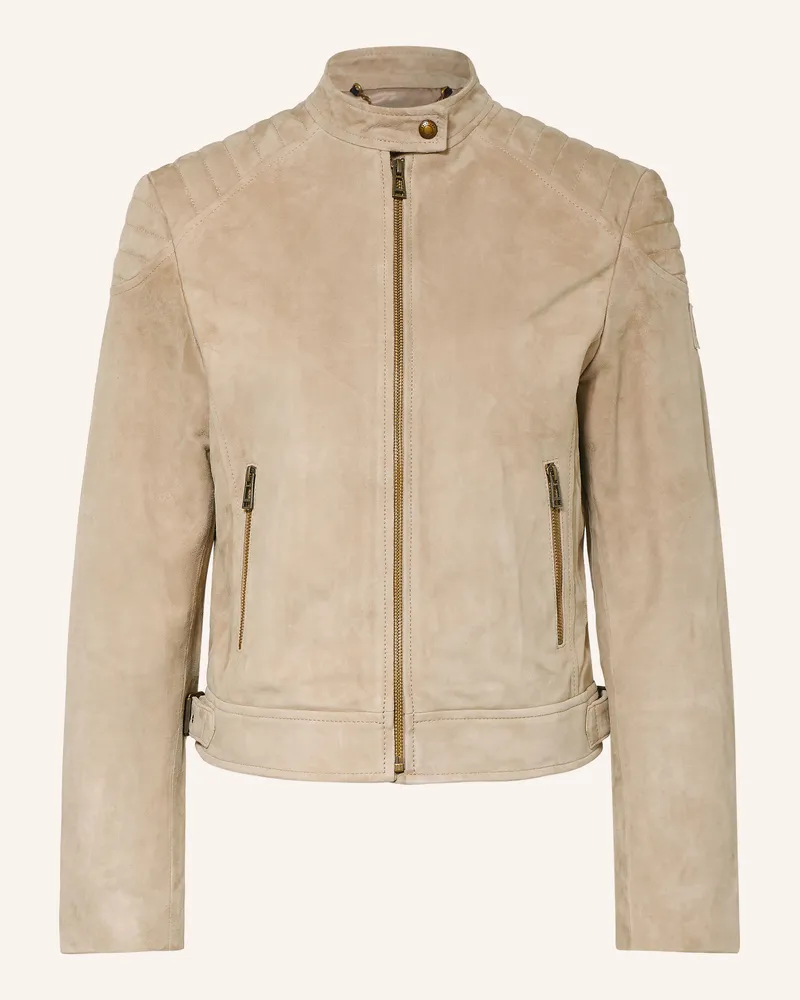 Belstaff Lederjacke Mollison beige Taupe