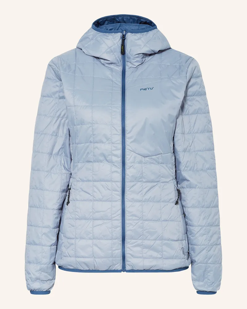 me°ru' Steppjacke NAKNEK zum Wenden Blaugrau