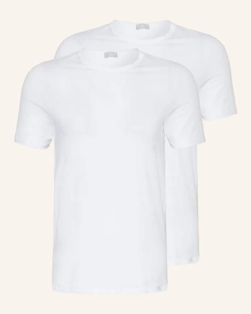 Hanro 2er-Pack T-Shirts Cotton Essentials weiss Weiss