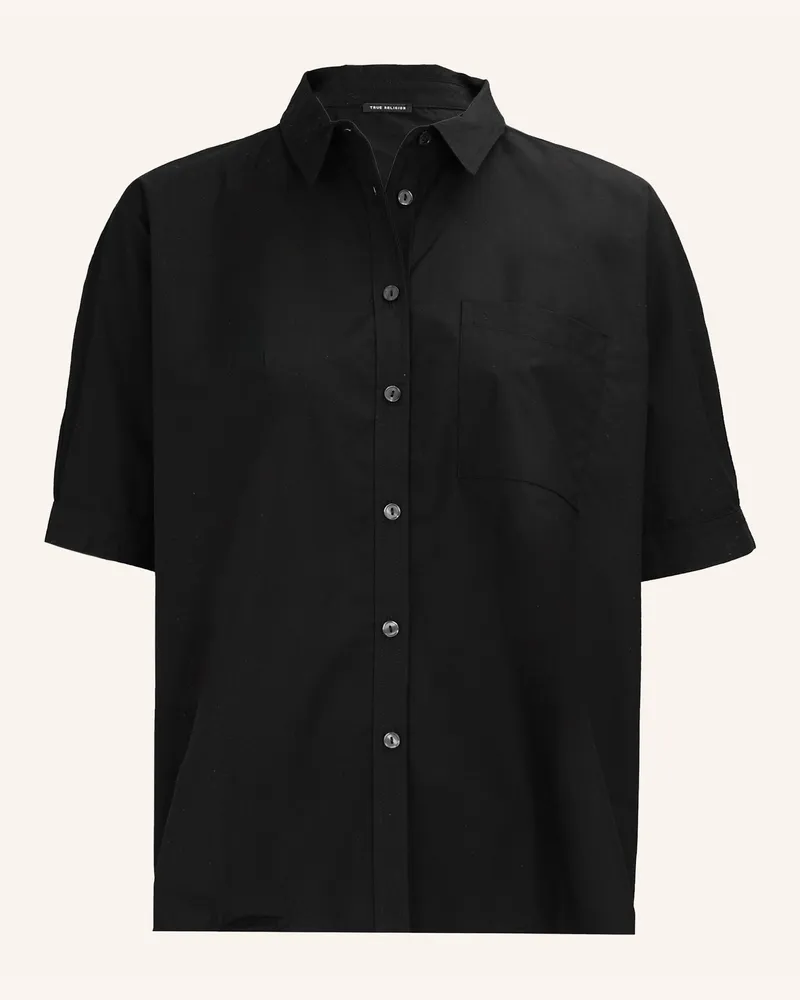 True Religion Bluse Oversized Schwarz
