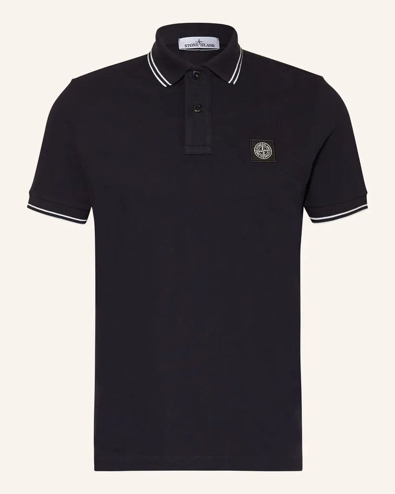 Stone Island Piqué-Poloshirt Dunkelblau