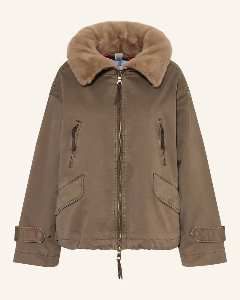 Blonde No. 8 Jacke Tyra Ii Mit Kunstfell beige Taupe