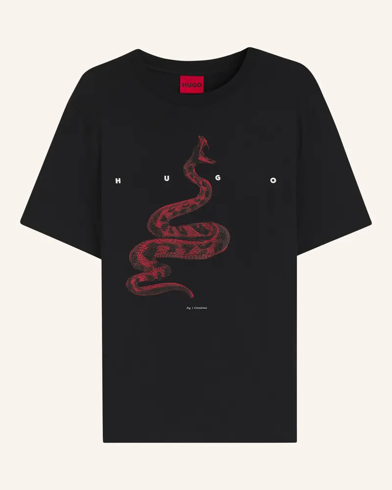 HUGO BOSS T-Shirt DISCORB Regular Fit Schwarz