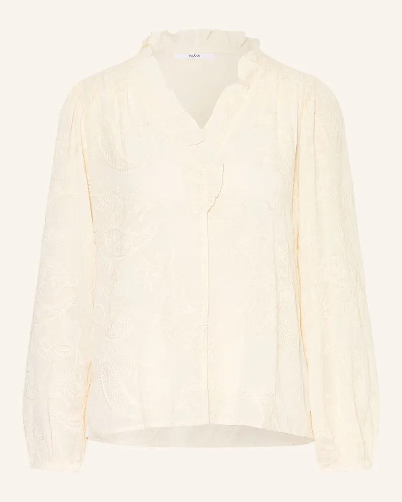 ba&sh Bluse Petty Mit Rüschen weiss Ecru