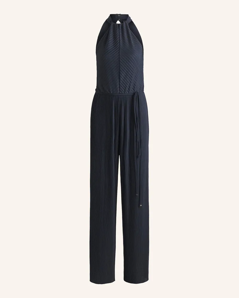 HUGO BOSS Jumpsuit EXUMA mit Plissees Dunkelblau