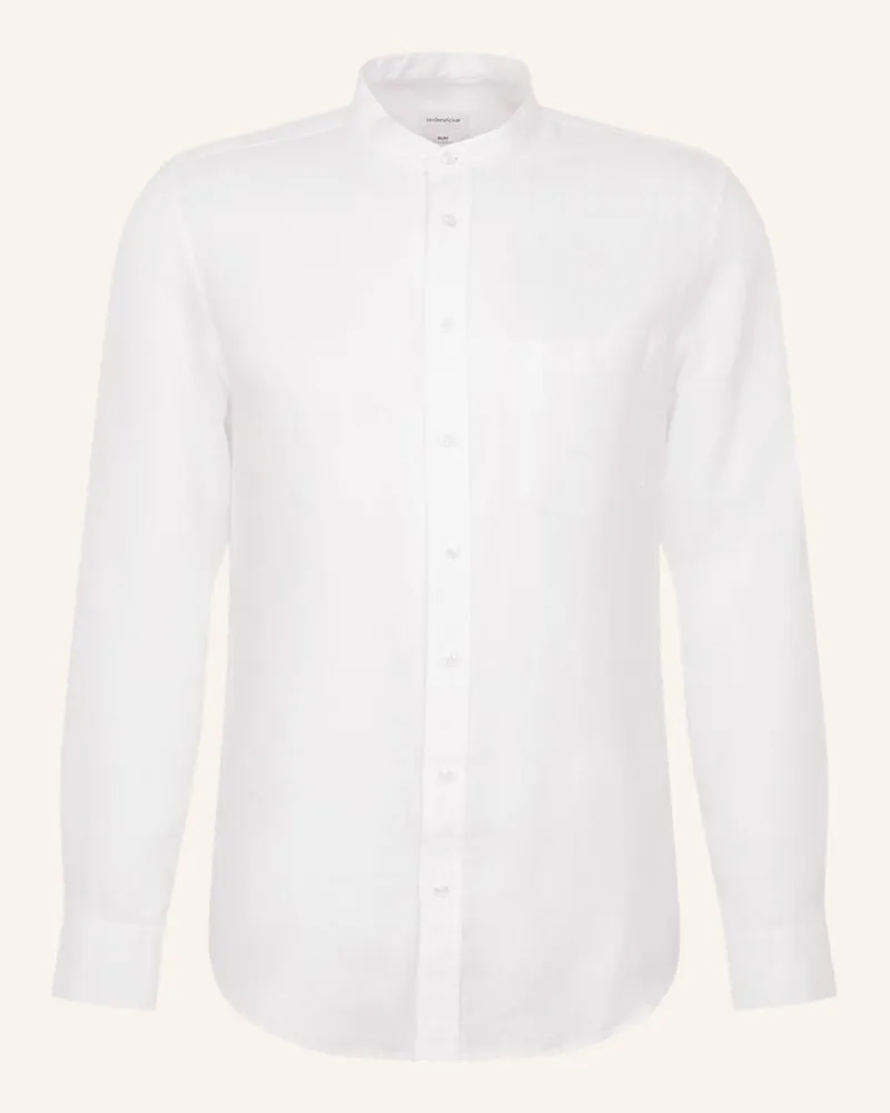 Seidensticker Leinenhemd Slim Fit weiss Weiss
