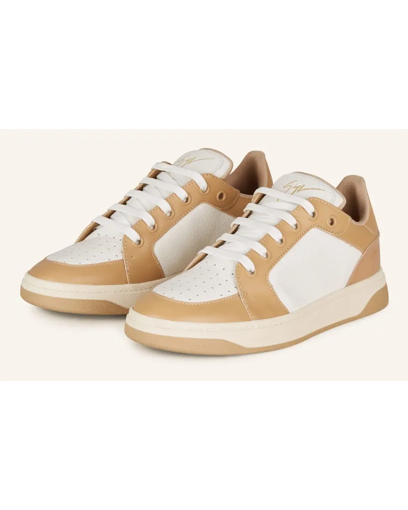 Giuseppe Zanotti Sneaker GZ94 - WEISS/ CAMEL Beige