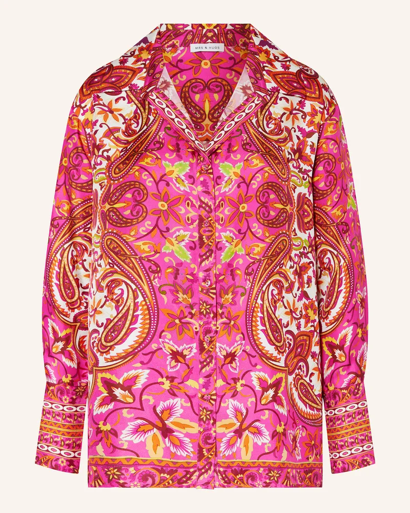 Mrs & HUGS Hemdbluse aus Seide Pink