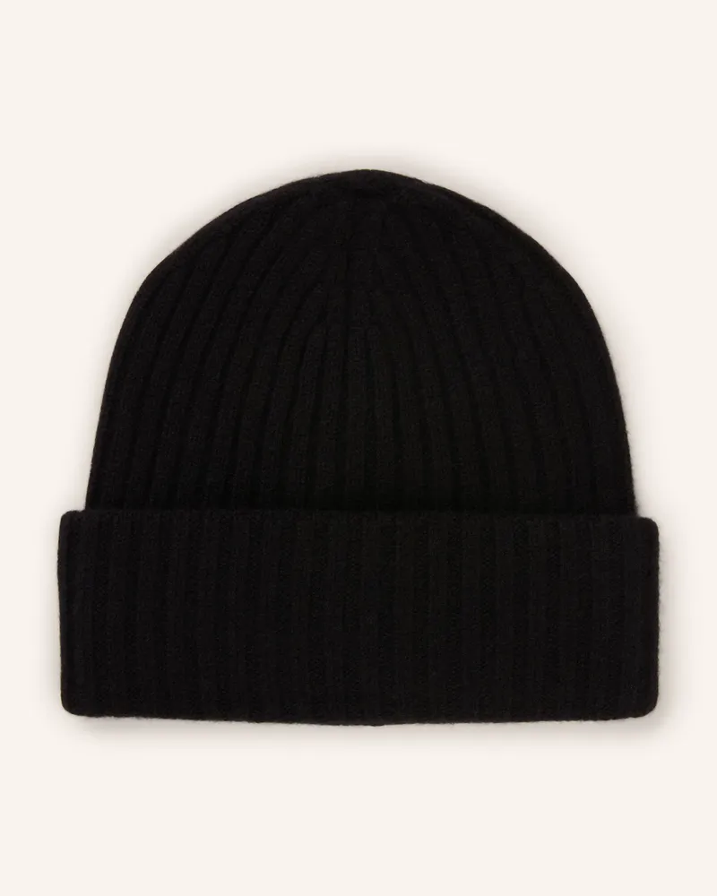 S. Marlon Cashmere-Mütze schwarz Schwarz