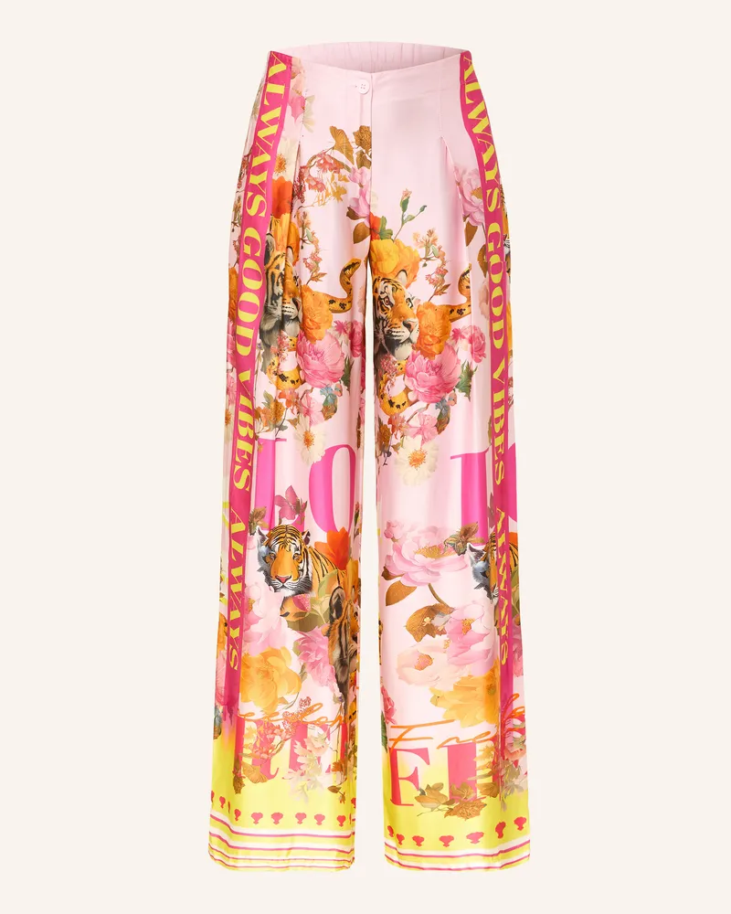 Miss Goodlife Marlenhose Aus Satin pink Hellrosa
