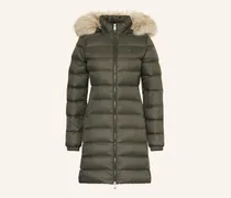 Daunenmantel mit abnehmbarem Kunstfell