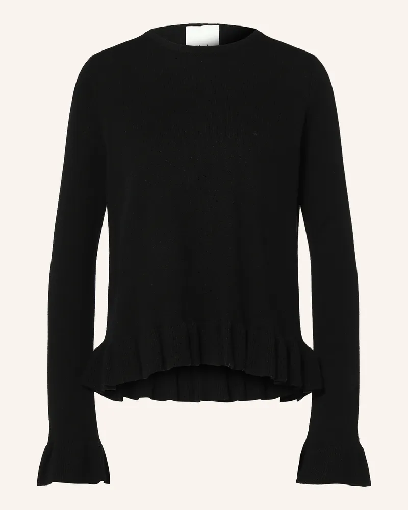 ALLUDE Pullover Mit Cashmere Und Volants schwarz Schwarz