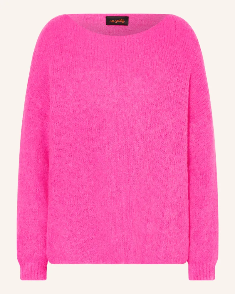 Miss Goodlife Pullover mit Alpaka Neonrosa