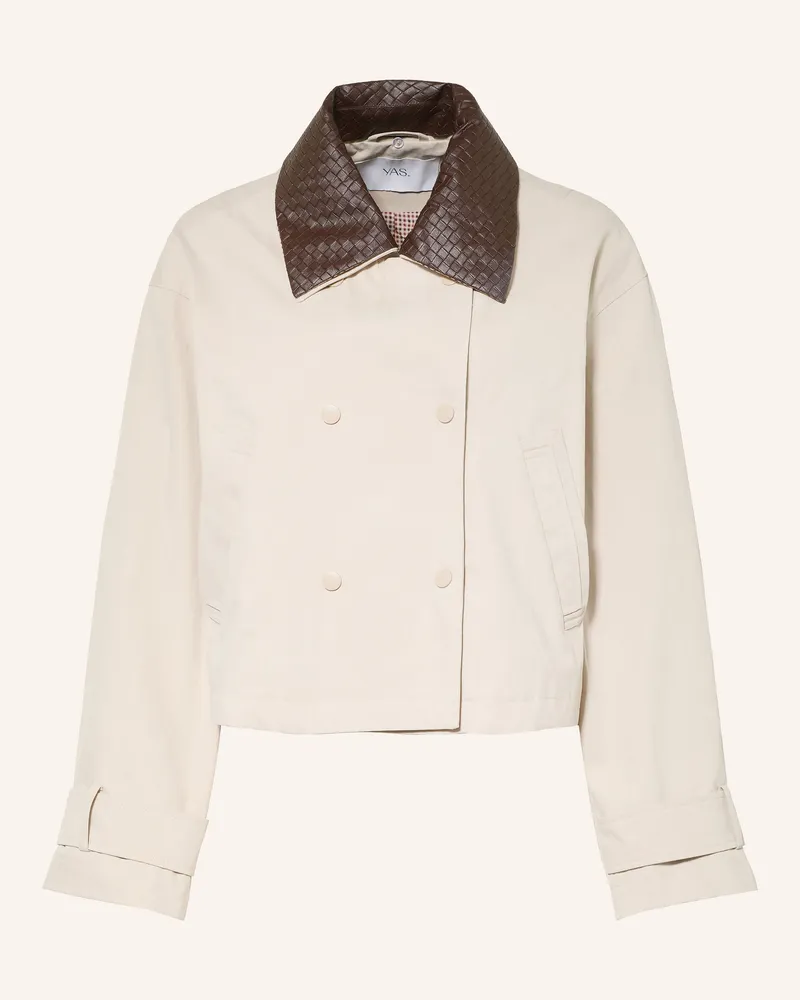 Y.A.S Kastenjacke Mit Abnehmbarem Kragen beige Creme