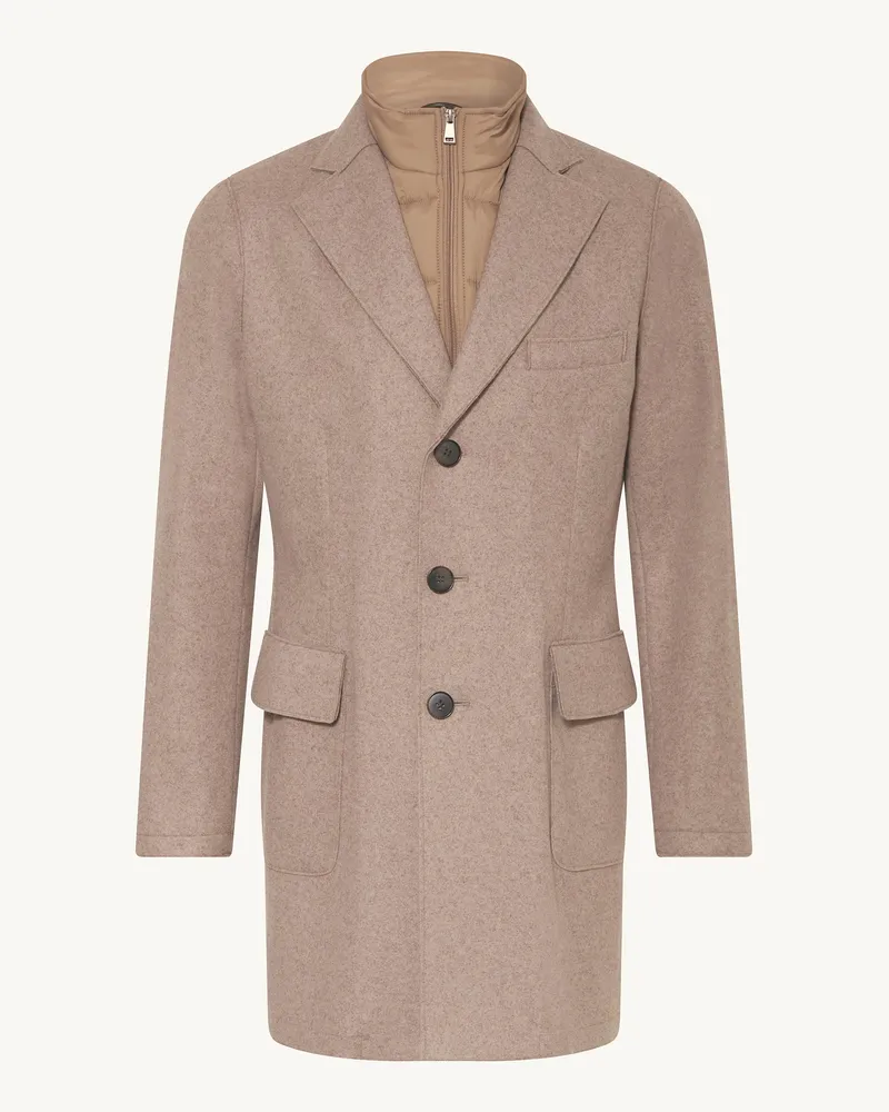 Strokesman's Mantel Mit Herausnehmbarer Blende braun Hellbraun