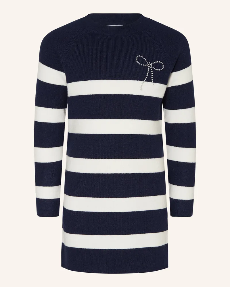 S.Oliver Strickkleid mit Schmucksteinen Dunkelblau